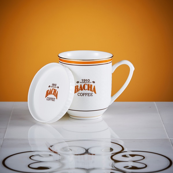 Bacha Heritage Coffee Mug And Lid Coffee Cups, Saucers And Mugs