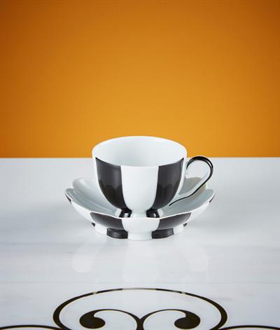 Hoffmann Coffee Cup And Saucer in Black And White