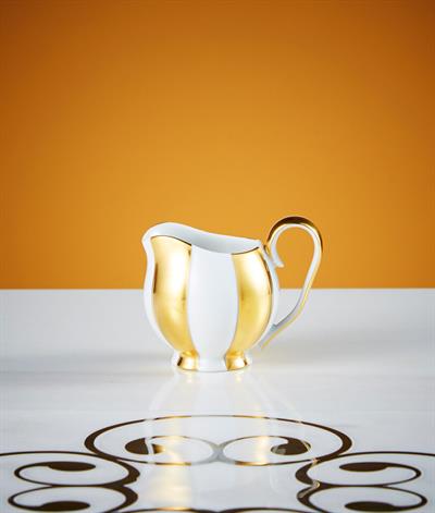 Hoffmann Creamer in White And Gold