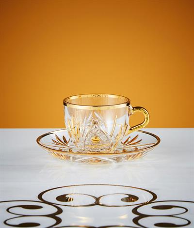 Kasbah Coffee Cup And Saucer in Glass