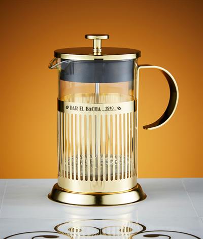 Large Parisian Press Coffee Pot in Gold