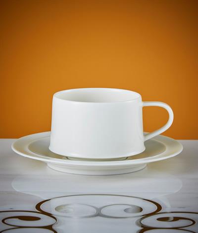 Signore Coffee Cup And Saucer in White