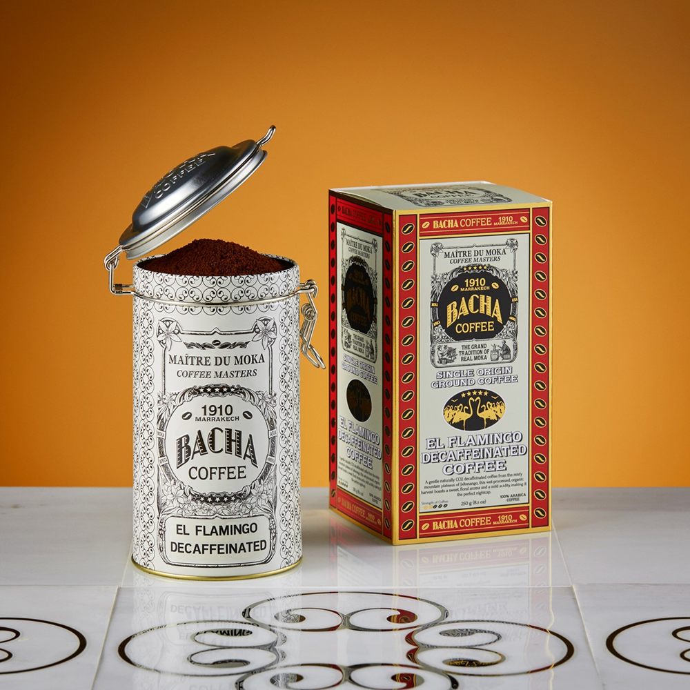 bacha-single-origin-el-flamingo-decaffeinated-autograph-canister-packed-ground-coffee-beans